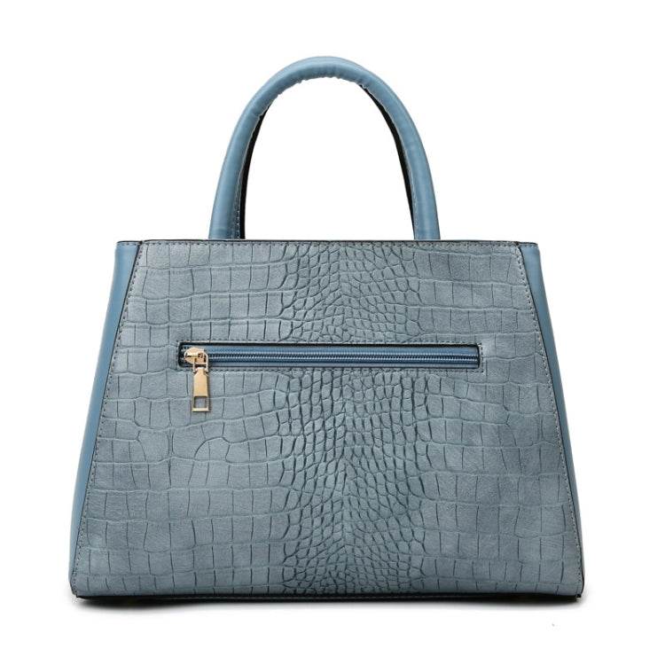 Women Stone Pattern Patchwork Handbag Shoulder Bag Crossbody Bag(Blue) - Dressect