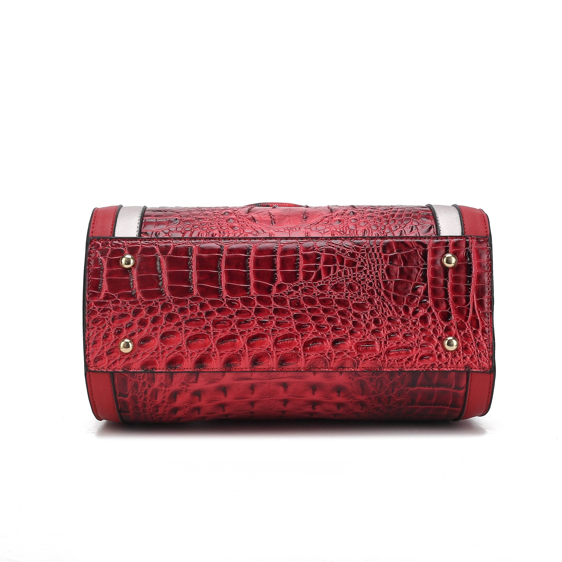 MKF Collection Eleanor Faux Crocodile-Embossed Satchel Bag by Mia K - Dressect