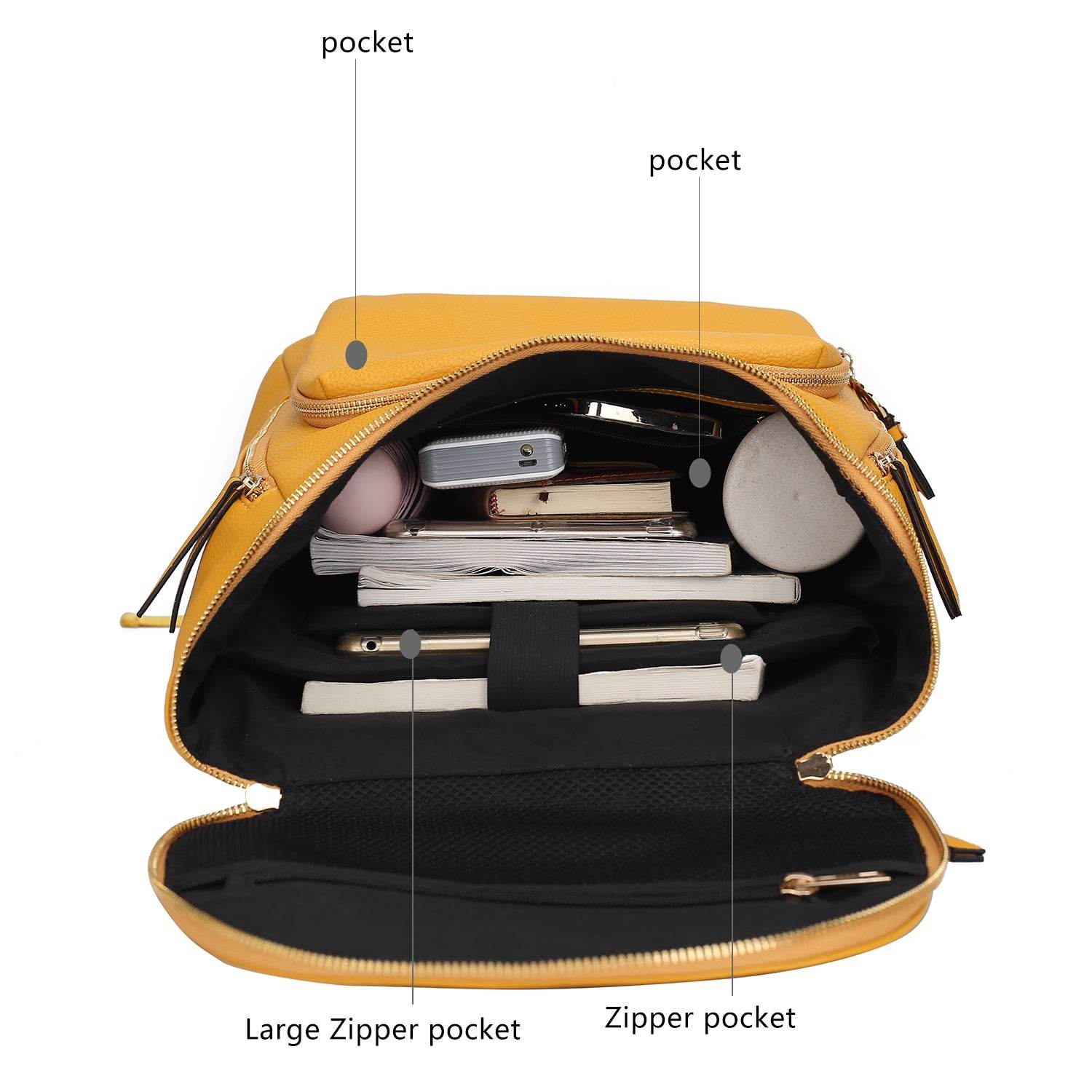 Angela Large Backpack Vegan Leather - Dressect