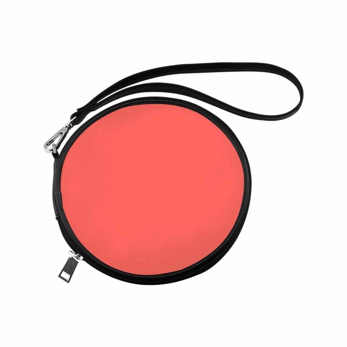 Womens Round Handbag - Pastel Red - Dressect