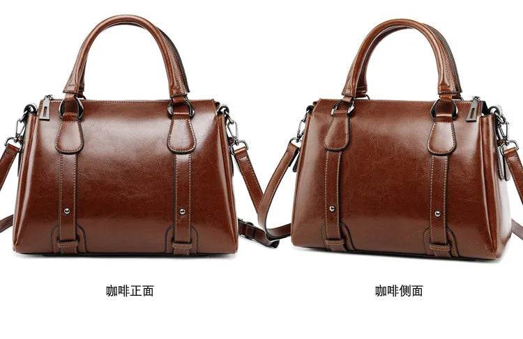 Tote Bag - Genuine Leather Women Shoulder Cross body Handbag - Dressect