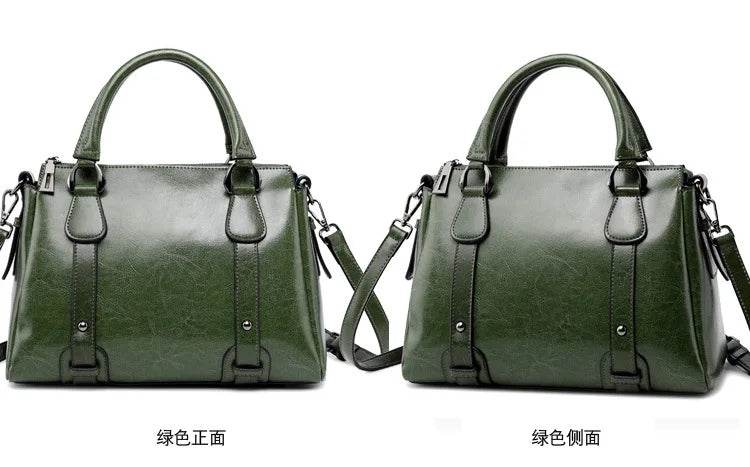 Tote Bag - Genuine Leather Women Shoulder Cross body Handbag - Dressect