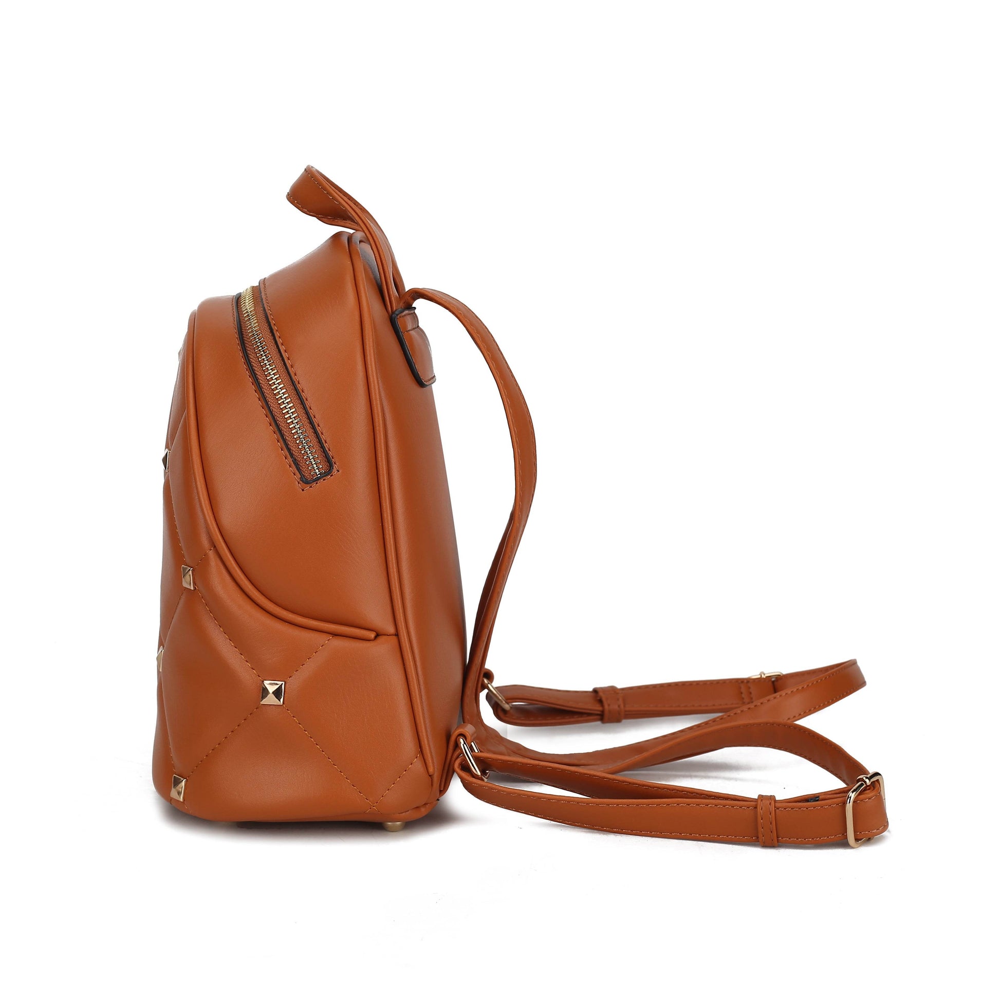 Hayden Quilted Vegan Leather with Studs Womens Backpack - Dressect