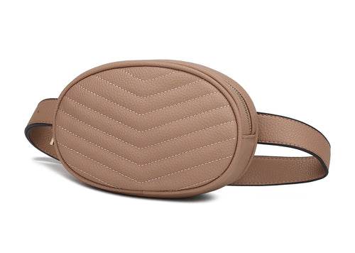 Fatima Quilted Chevron Women Belt Bag - Dressect