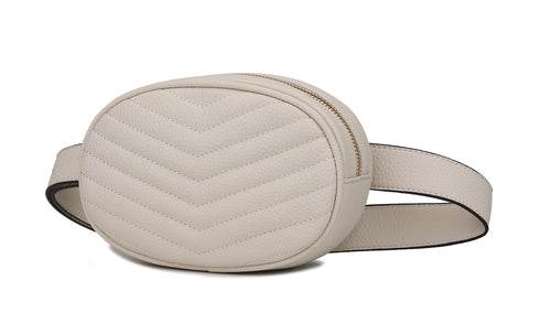 Fatima Quilted Chevron Women Belt Bag - Dressect