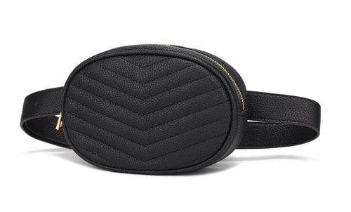 Fatima Quilted Chevron Women Belt Bag - Dressect