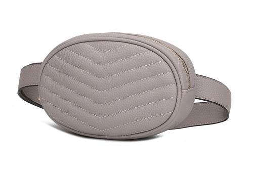 Fatima Quilted Chevron Women Belt Bag - Dressect