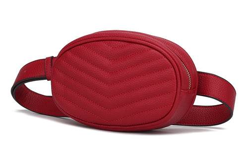 Fatima Quilted Chevron Women Belt Bag - Dressect