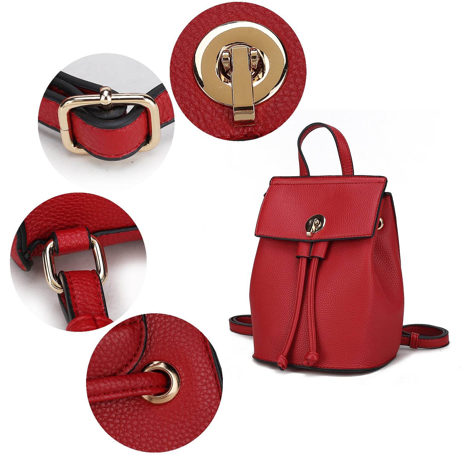 Serafina Vegan Leather Womens Backpack - Dressect