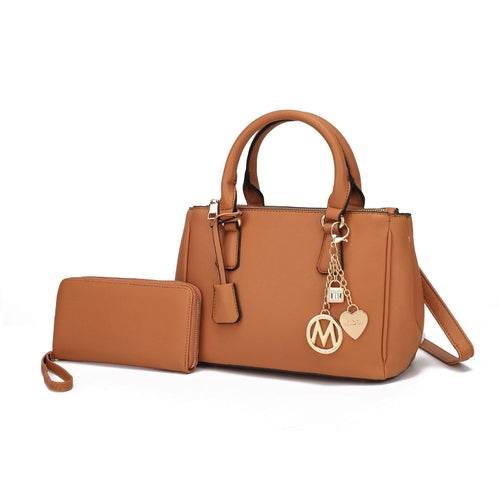 Ruth Vegan Leather Women Satchel Bag with Wallet - Dressect