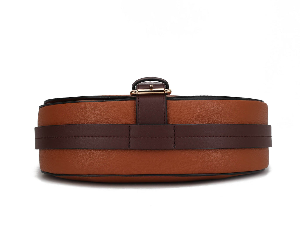Drew Vegan Leather Color Block Women Shoulder Bag - Dressect