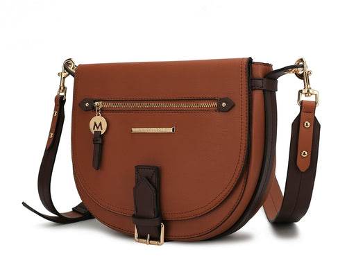 Drew Vegan Leather Color Block Women Shoulder Bag - Dressect