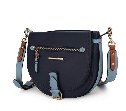 Drew Vegan Leather Color Block Women Shoulder Bag - Dressect
