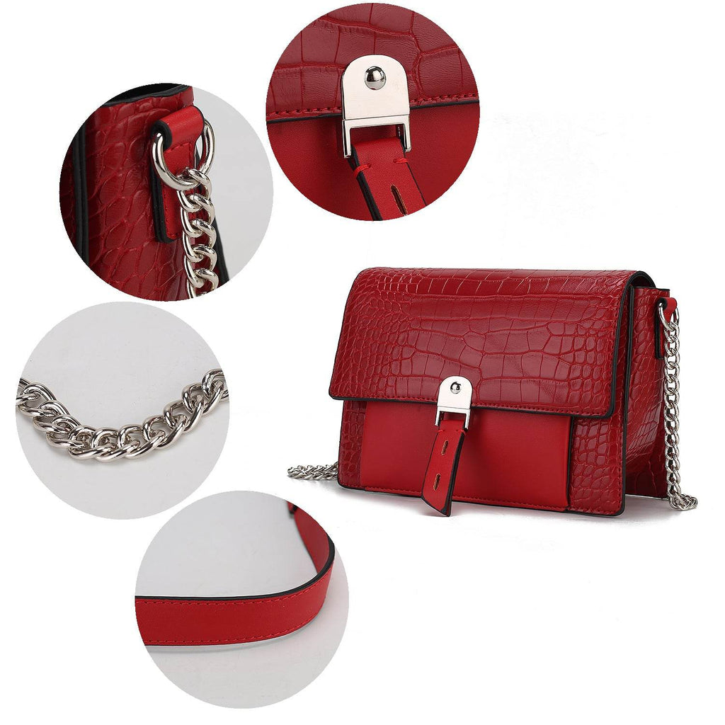 MKF Collection Hope Crocodile Embossed Shoulder Handbag by Mia K - Dressect