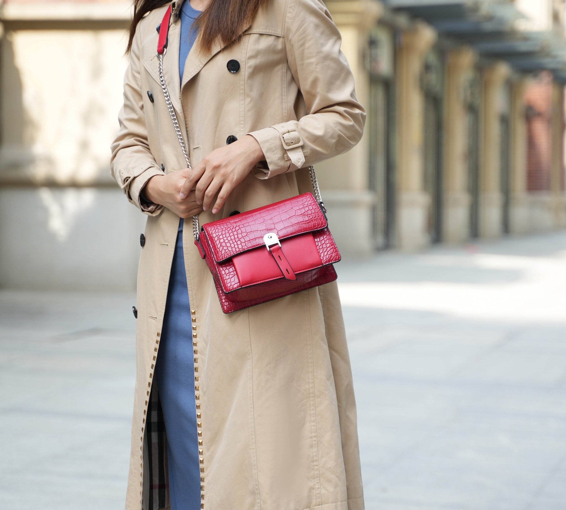 MKF Collection Hope Crocodile Embossed Shoulder Handbag by Mia K - Dressect