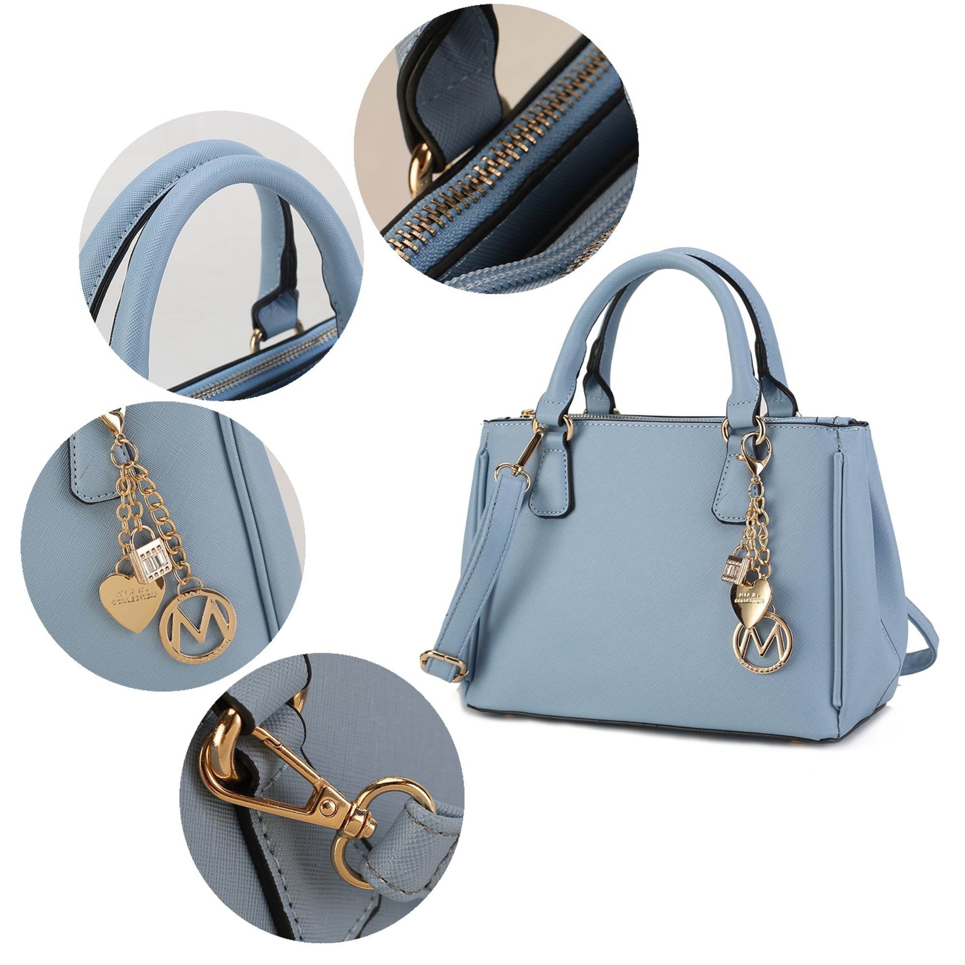 Ruth Vegan Leather Women Satchel Bag with Wallet - Dressect