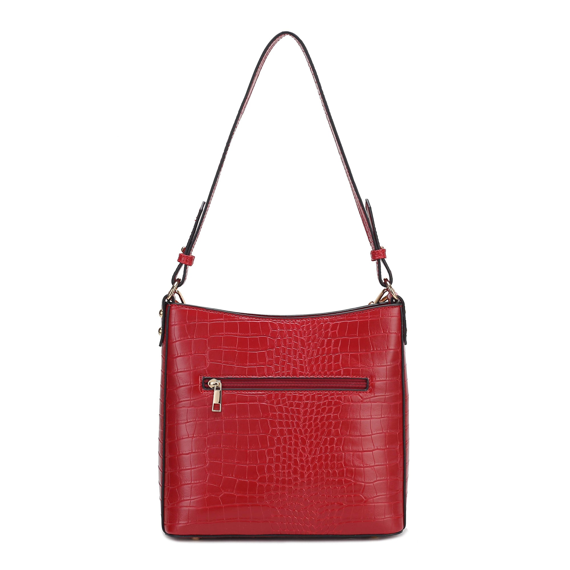 Bizzy Faux Crocodile Embossed Vegan Leather Women Shoulder Bag - Dressect
