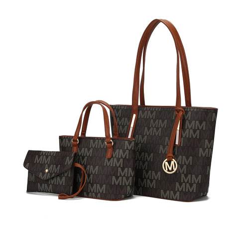 3PC Aylet M Tote with Mini Bag and Wristlet Pouch - Dressect