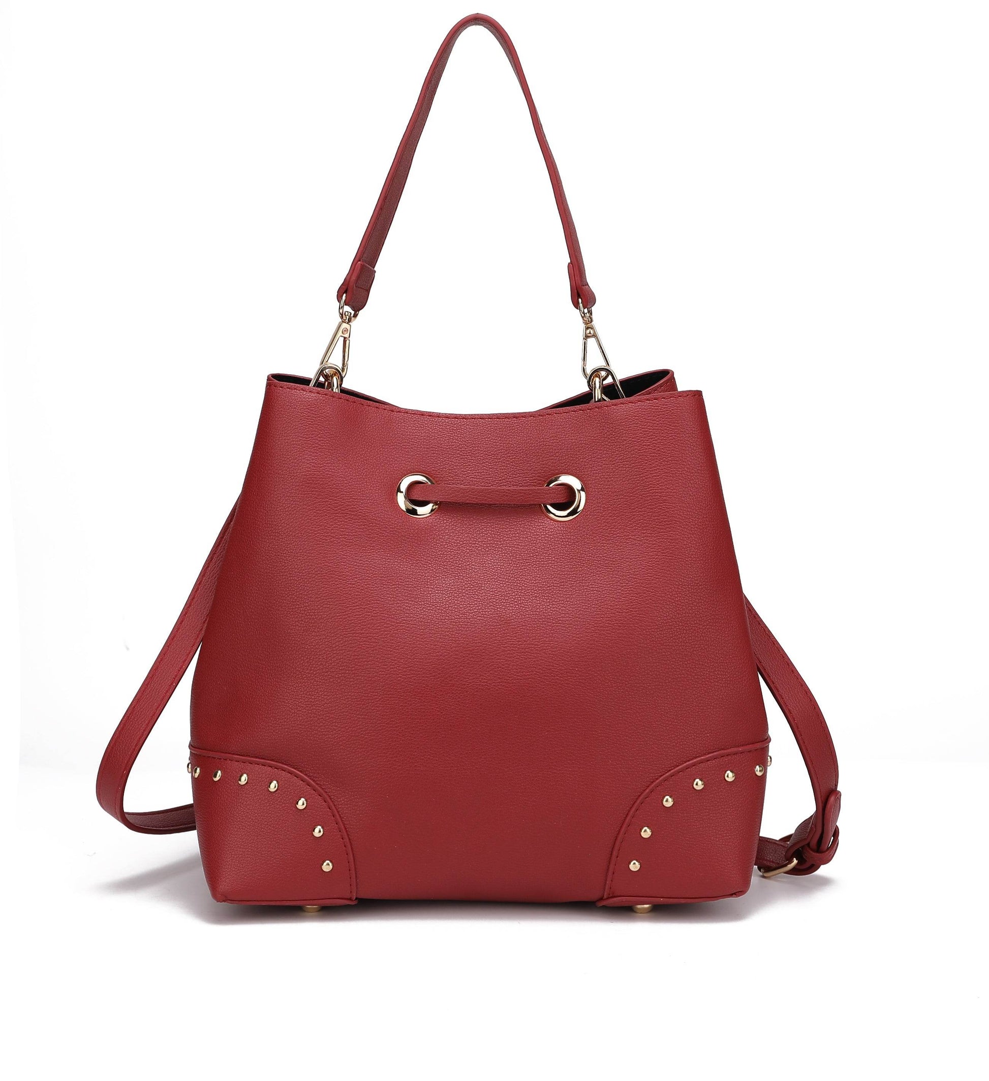 Callie Solid Bucket Bag with matching Wallet - Dressect