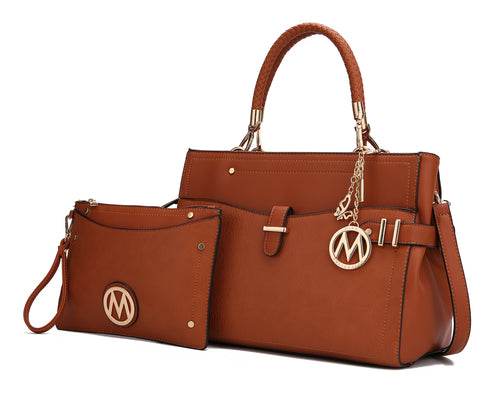MKF Collection Tenna Vegan Leather Women Satchel Bag by Mia K - Dressect