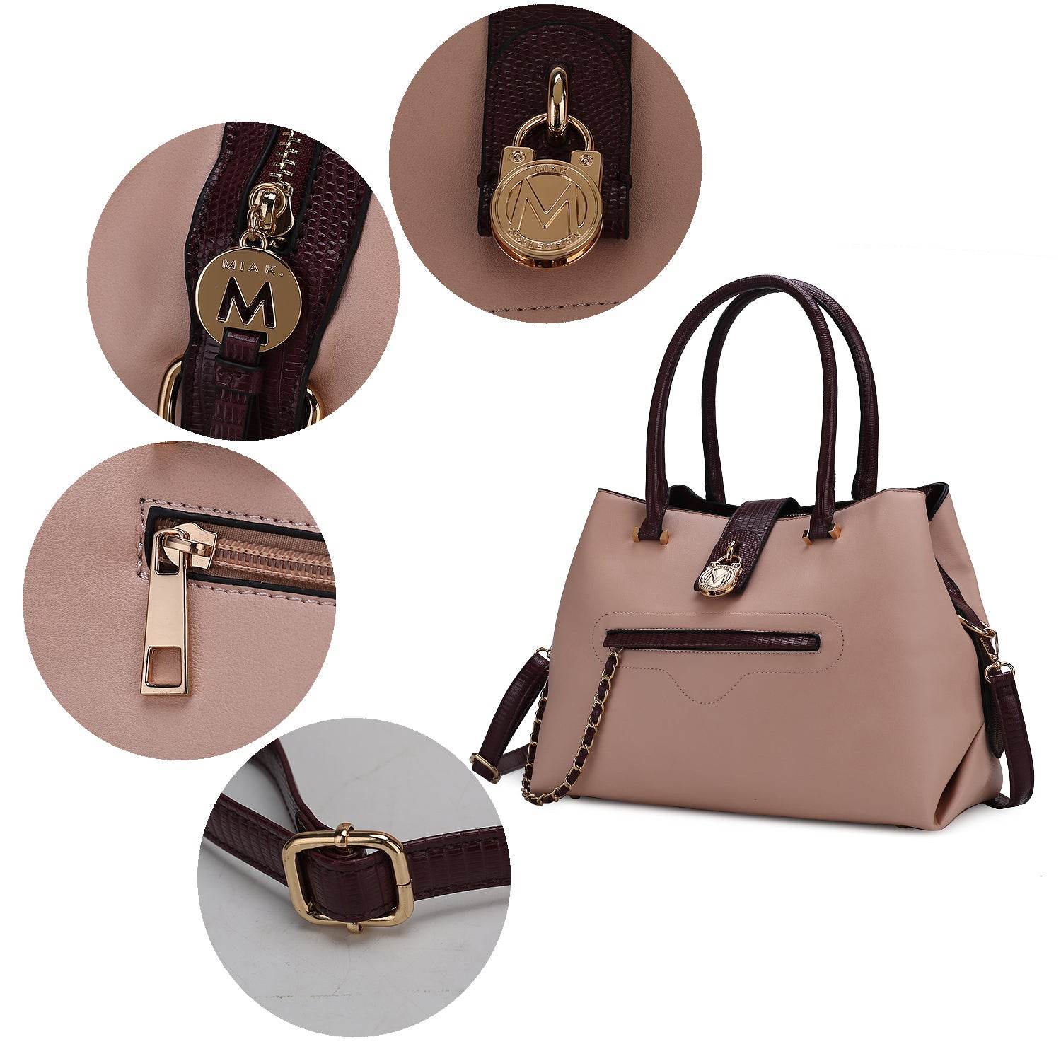 MKF Edith Tote Handbag with Wallet Vegan Leather Women by Mia K - Dressect