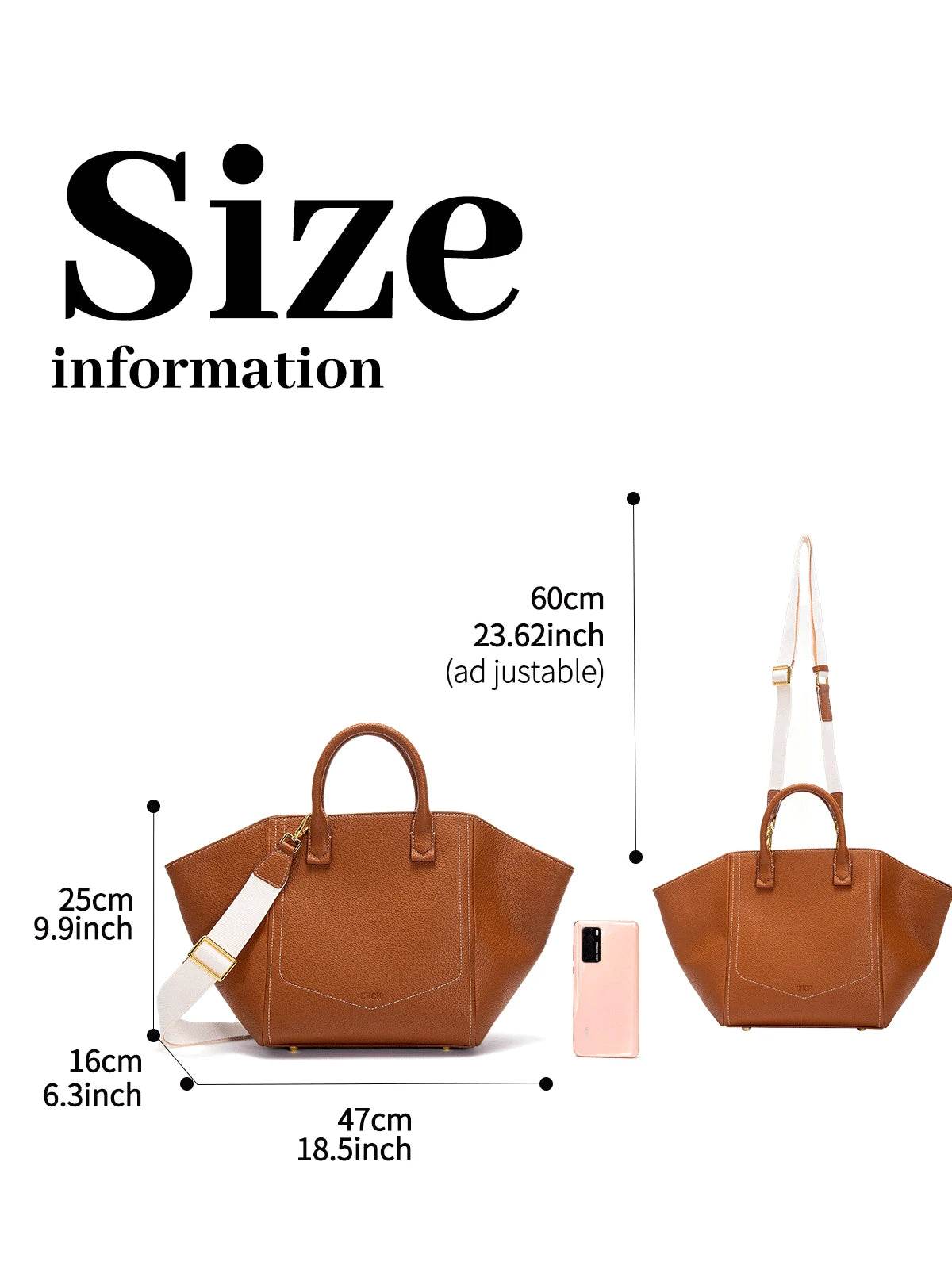 Tote Bag 2025 New Simple Hourglass Bag with Removable Shoulder Strap Business Wallet - Dressect