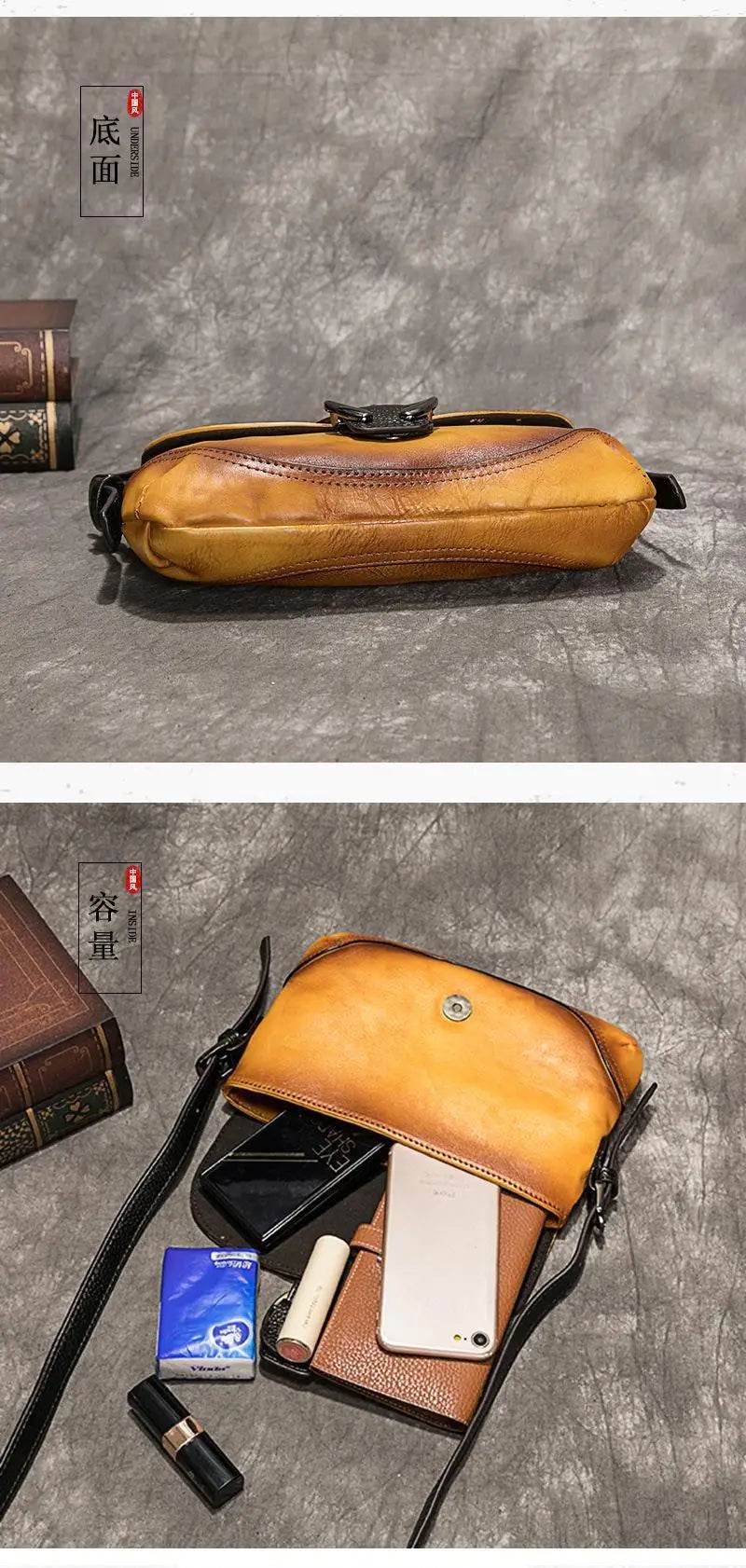 Women Genuine Leather Hand Bag 2025 Collection New Hand Painted Shoulder Bags Casual Bag - Dressect