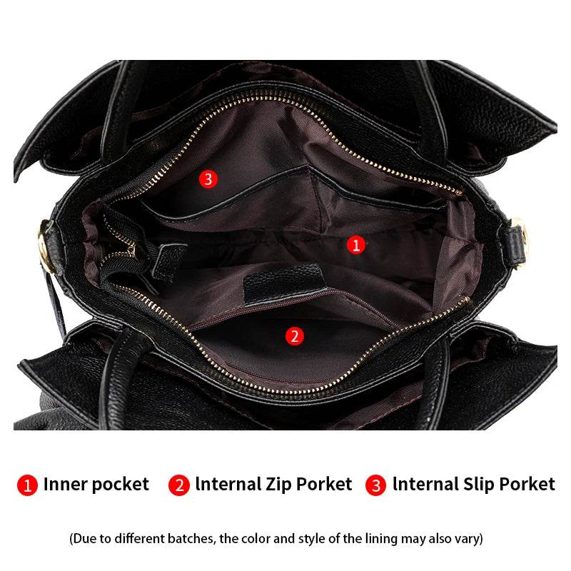 New women's handbag, large capacity woven texture bucket bag, multiple colors - Dressect