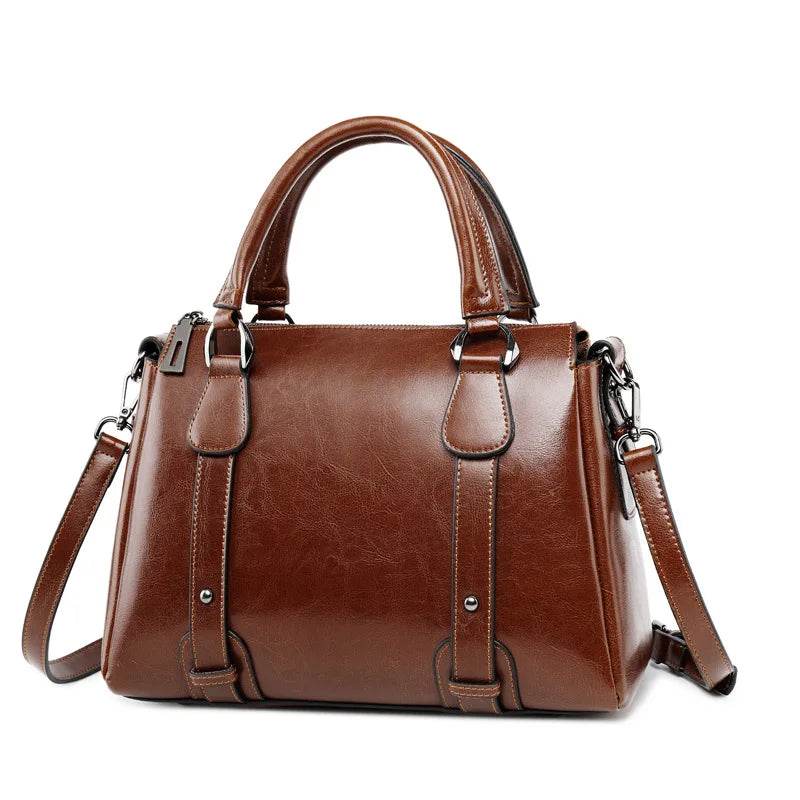 Tote Bag - Genuine Leather Women Shoulder Cross body Handbag - Dressect