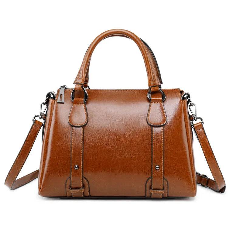 Tote Bag - Genuine Leather Women Shoulder Cross body Handbag - Dressect