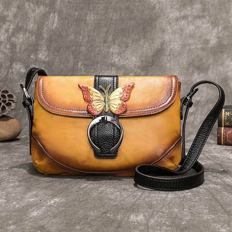 Women Genuine Leather Hand Bag 2025 Collection New Hand Painted Shoulder Bags Casual Bag - Dressect
