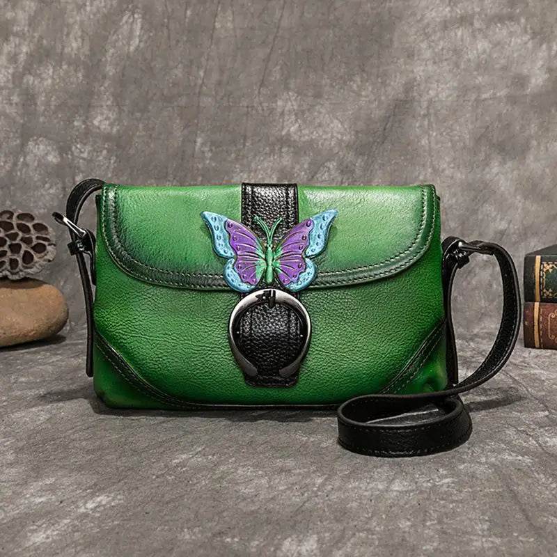 Women Genuine Leather Hand Bag 2025 Collection New Hand Painted Shoulder Bags Casual Bag - Dressect