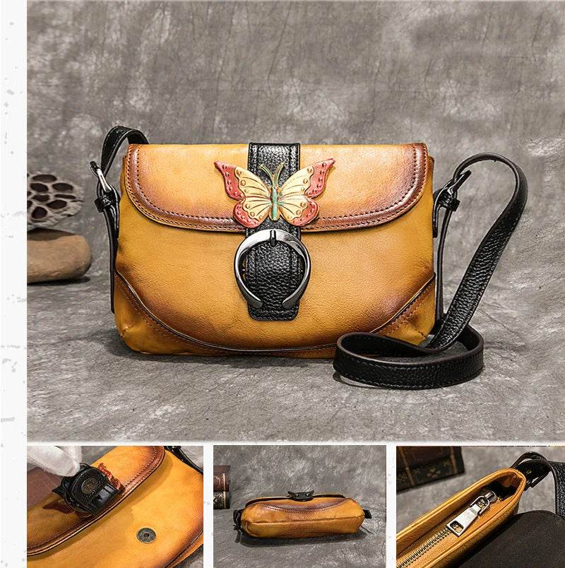 Women Genuine Leather Hand Bag 2025 Collection New Hand Painted Shoulder Bags Casual Bag - Dressect
