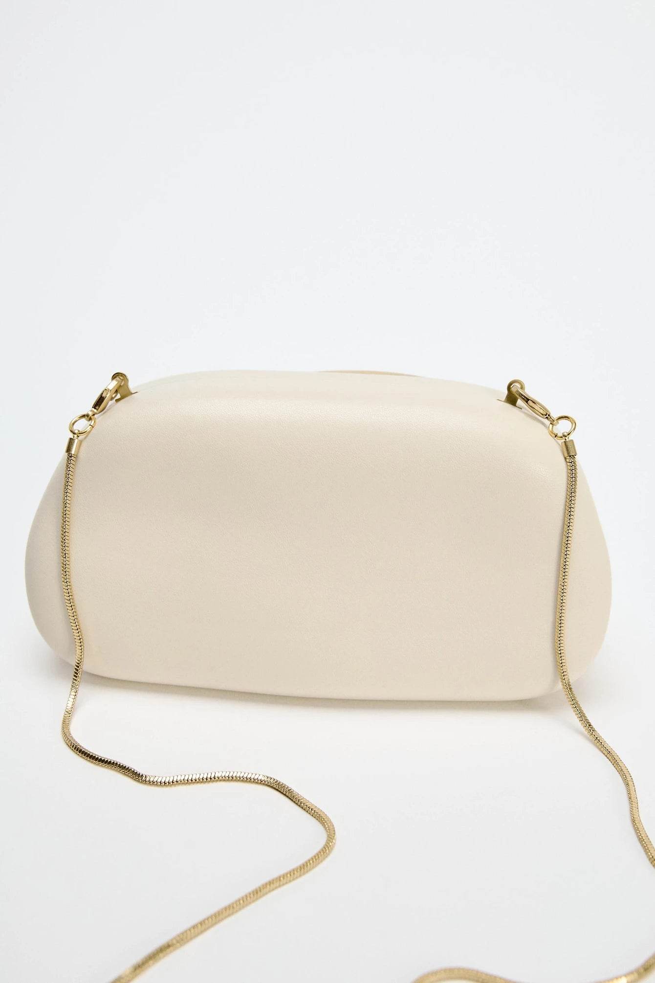 Gold Metal Closure Box Clutch Bag - Dressect