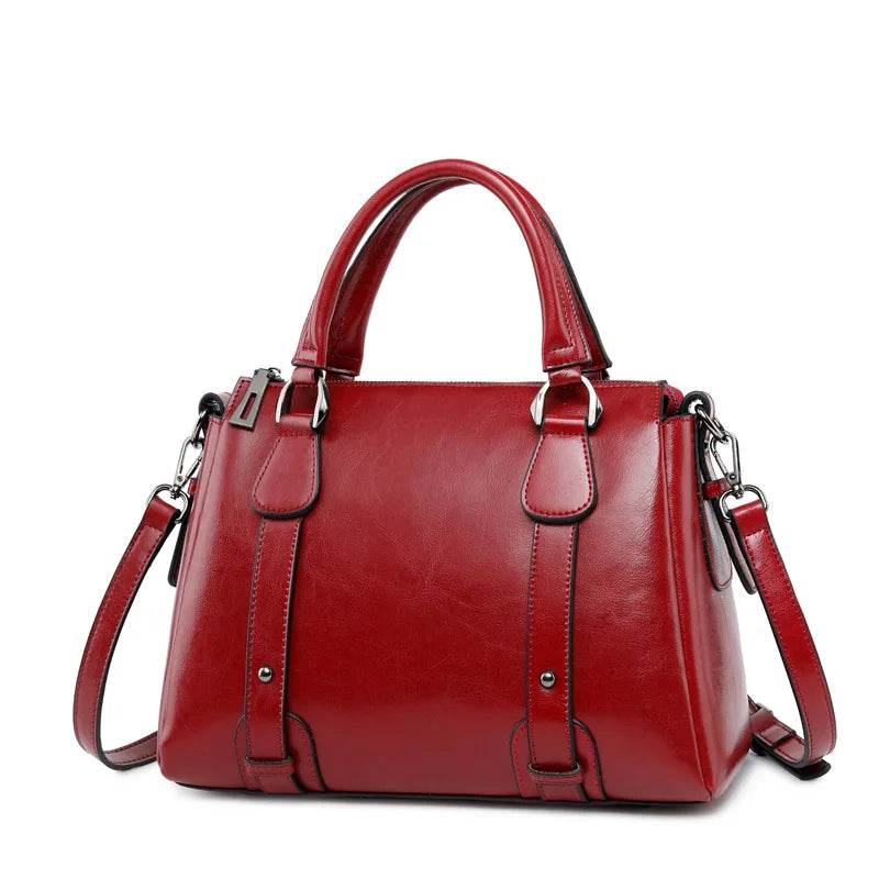 Tote Bag - Genuine Leather Women Shoulder Cross body Handbag - Dressect