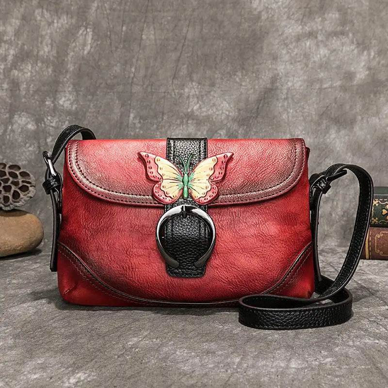 Women Genuine Leather Hand Bag 2025 Collection New Hand Painted Shoulder Bags Casual Bag - Dressect