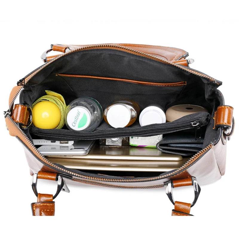 Tote Bag - Genuine Leather Women Shoulder Cross body Handbag - Dressect