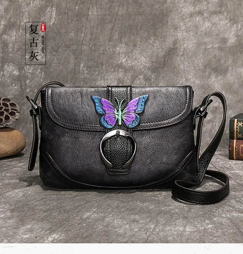Women Genuine Leather Hand Bag 2025 Collection New Hand Painted Shoulder Bags Casual Bag - Dressect