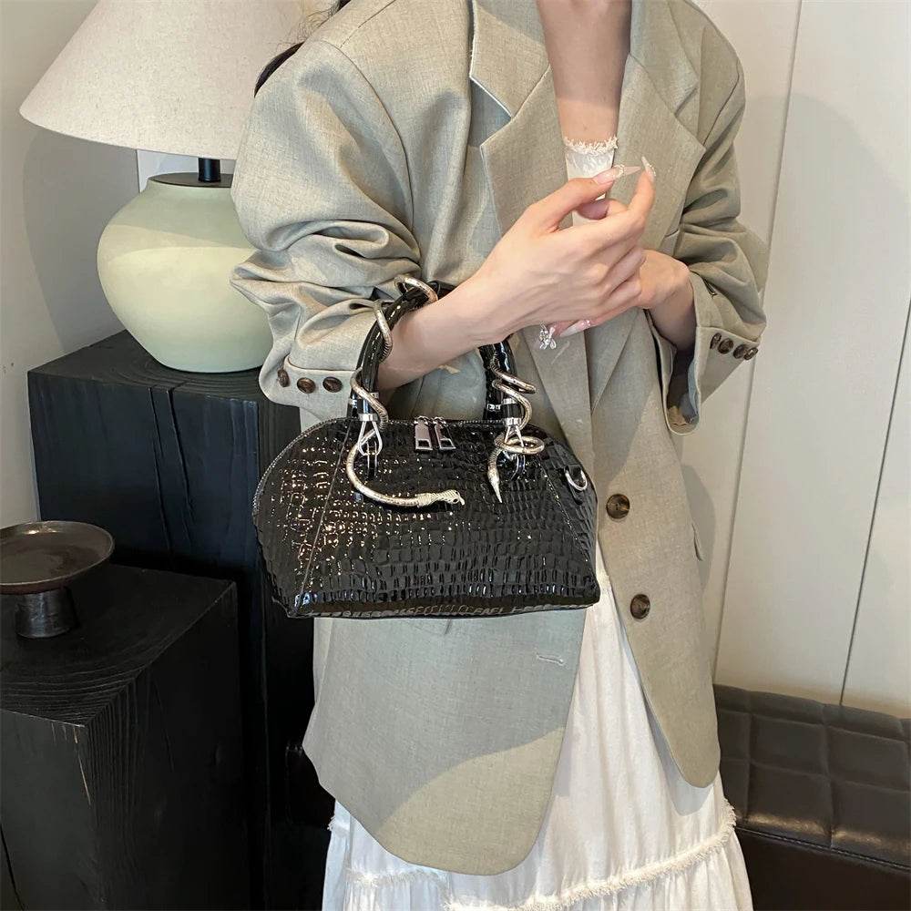 Crocodile Pattern Designer Handbags - Dressect