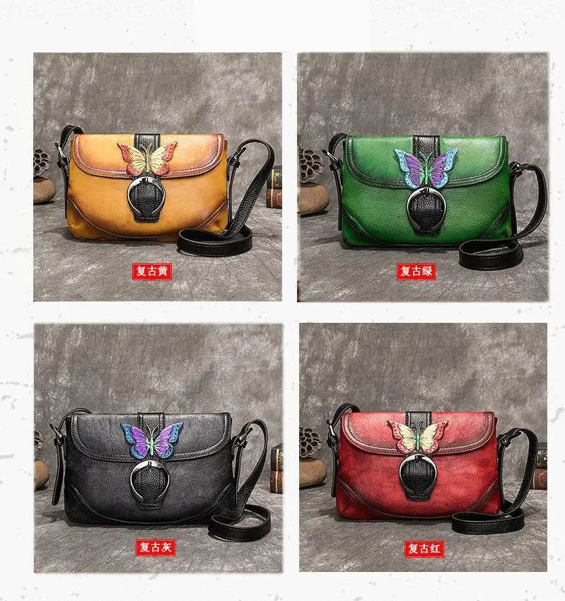 Women Genuine Leather Hand Bag 2025 Collection New Hand Painted Shoulder Bags Casual Bag - Dressect