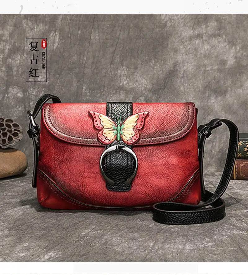 Women Genuine Leather Hand Bag 2025 Collection New Hand Painted Shoulder Bags Casual Bag - Dressect