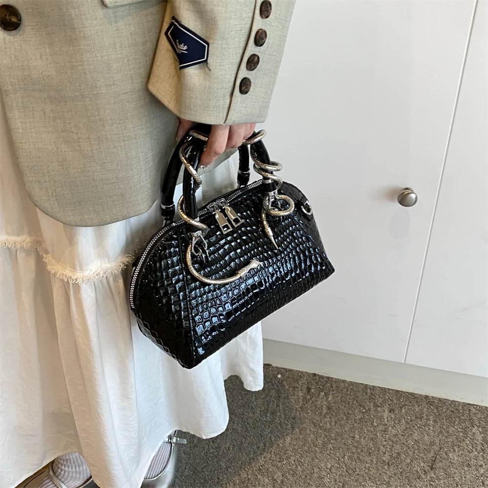 Crocodile Pattern Designer Handbags - Dressect