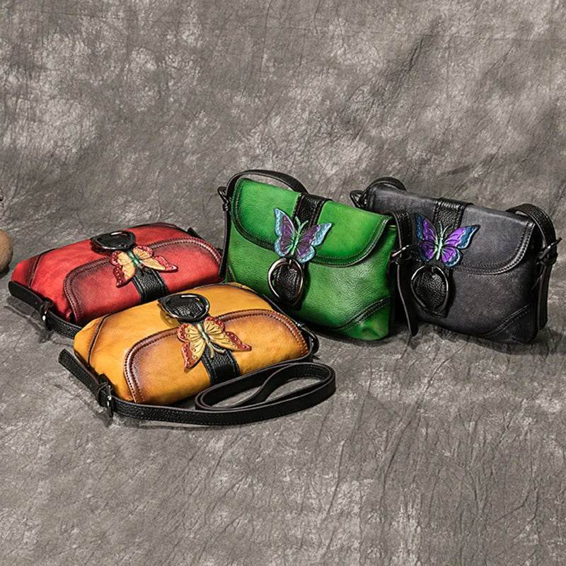 Women Genuine Leather Hand Bag 2025 Collection New Hand Painted Shoulder Bags Casual Bag - Dressect