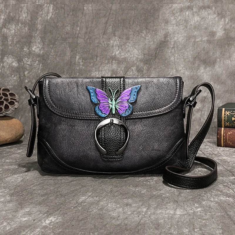 Women Genuine Leather Hand Bag 2025 Collection New Hand Painted Shoulder Bags Casual Bag - Dressect