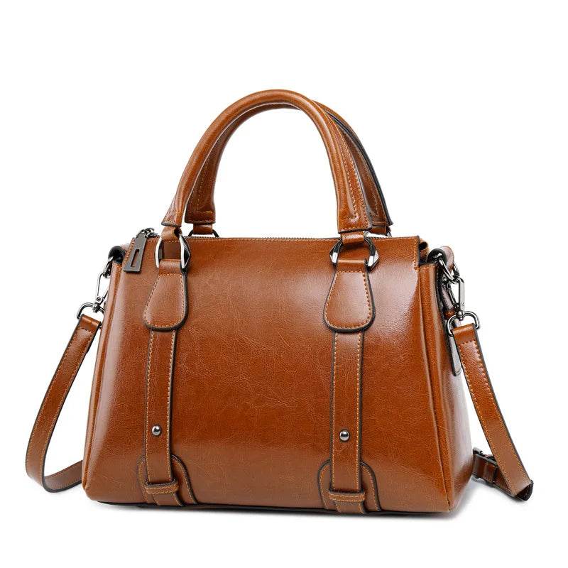 Tote Bag - Genuine Leather Women Shoulder Cross body Handbag - Dressect