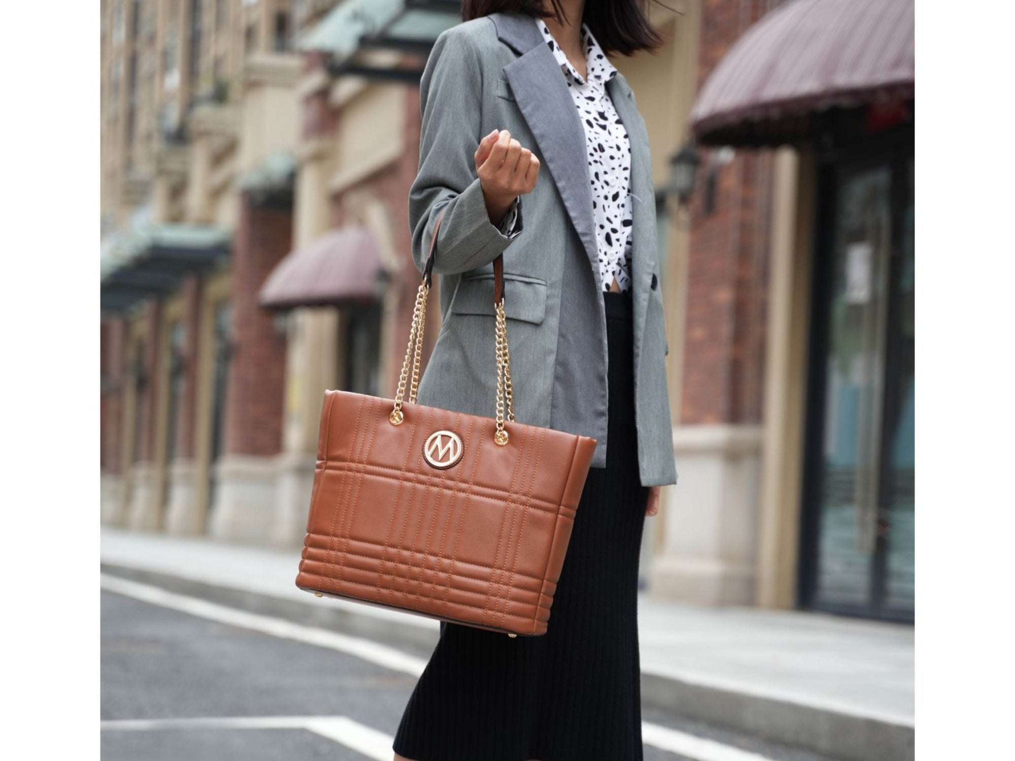 Alyne Vegan Leather Women Shoulder Bag - Dressect