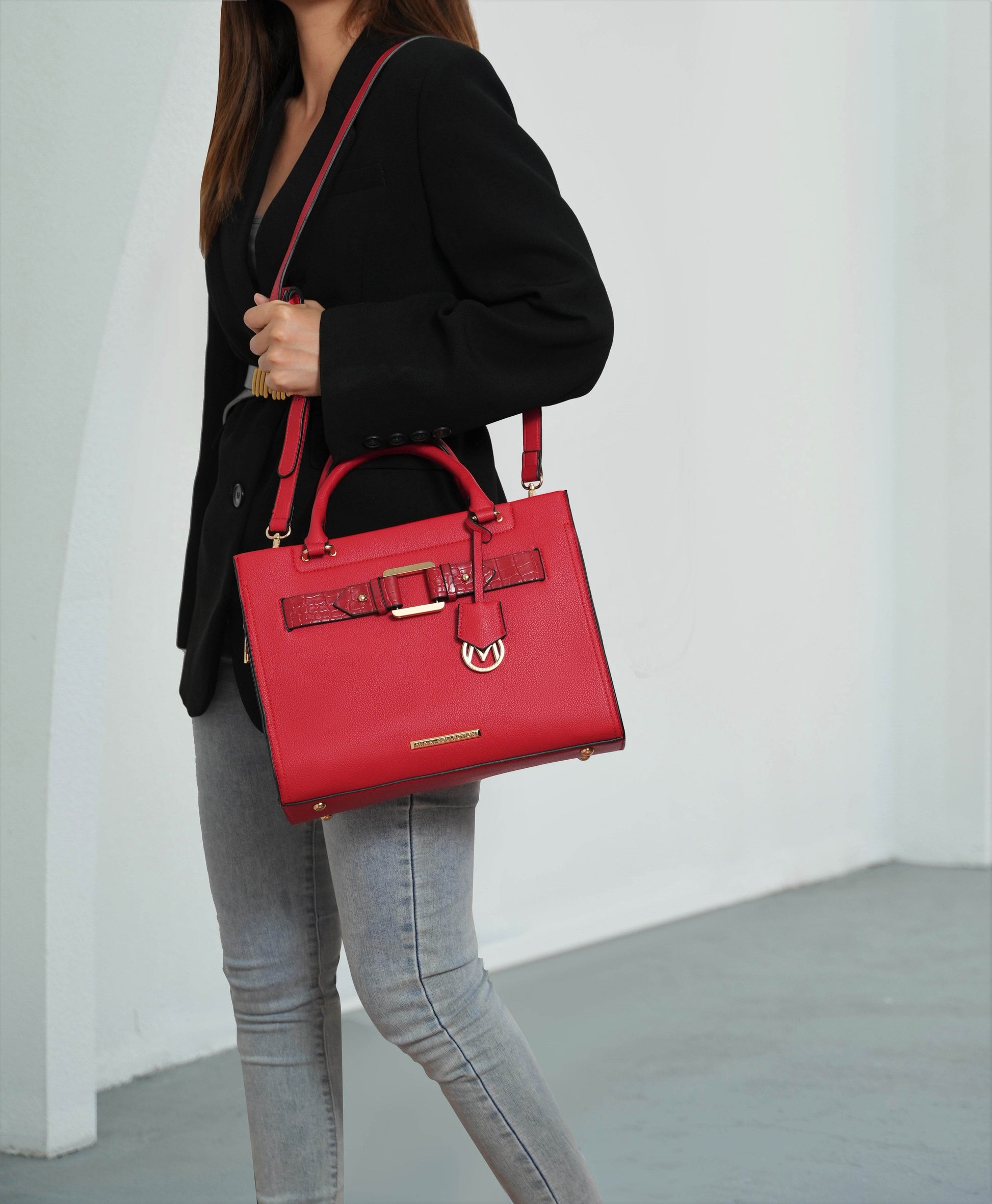 Virginia Vegan Leather Women Tote Bag with Wallet - Dressect