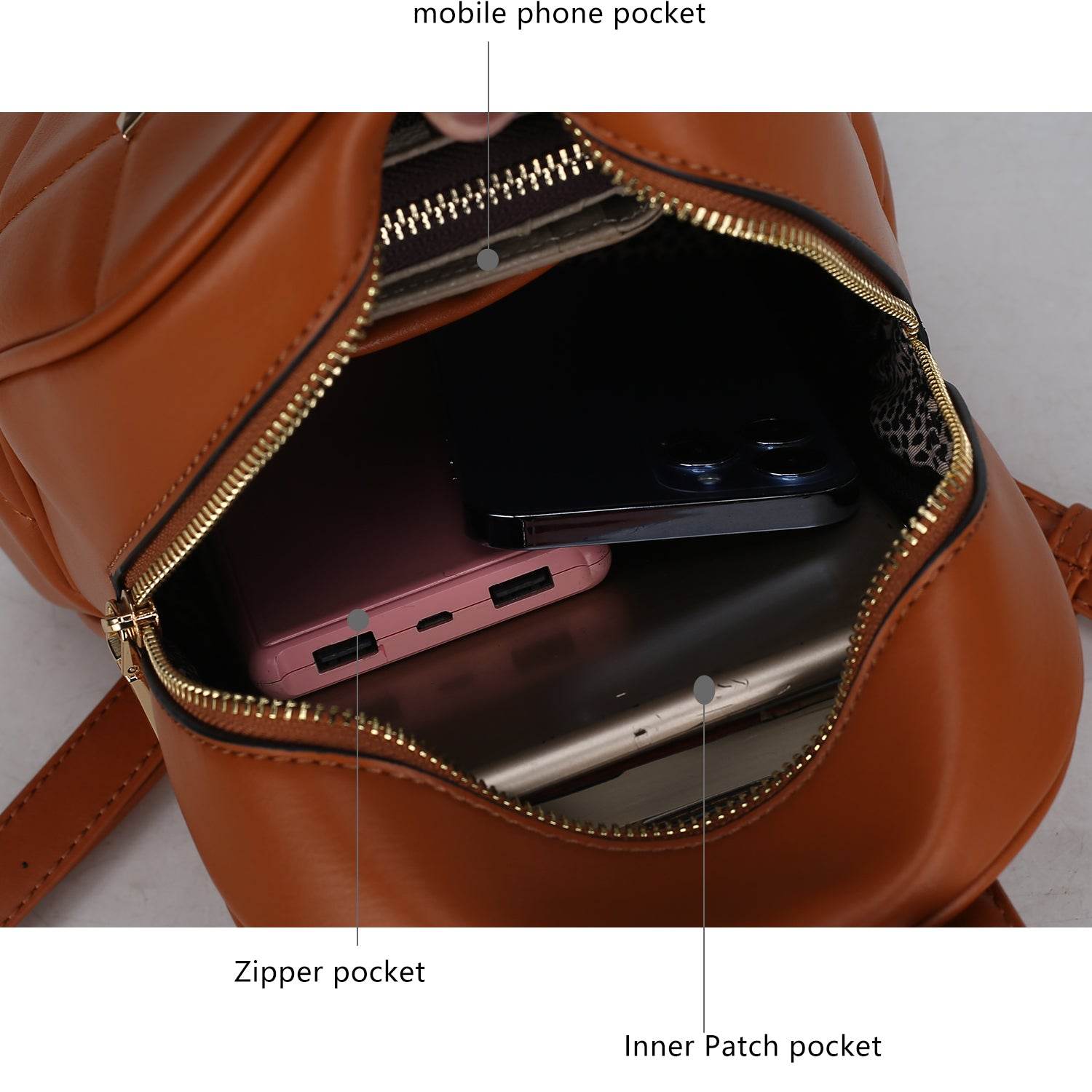 Hayden Quilted Vegan Leather with Studs Womens Backpack - Dressect