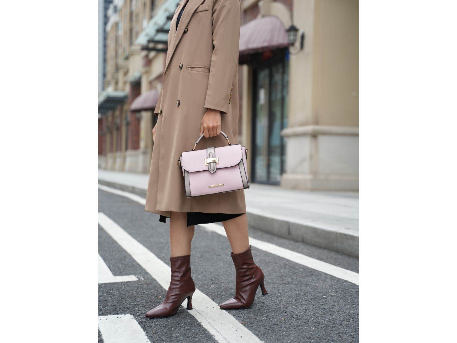 Willa Color Block Vegan Leather Women Shoulder Bag - Dressect