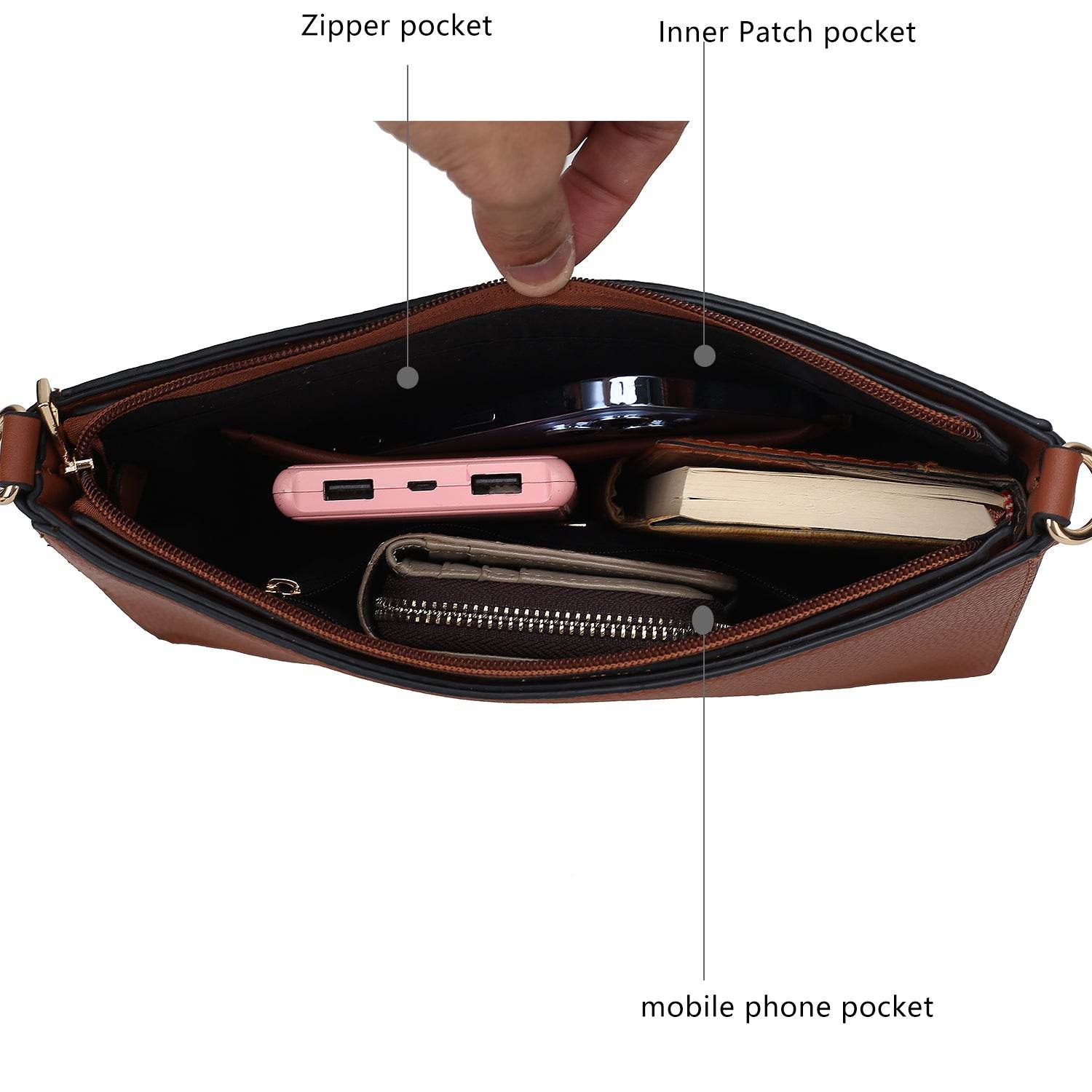 Maribel 3 in 1 Crossbody Handbag Vegan Leather Women - Dressect